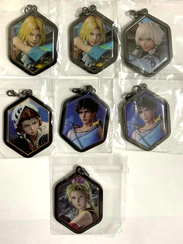 Final Fantasy DISSIDIA Metal Charm Keychain x7 Zidane Tina Y'shtola Butz Onion Knight