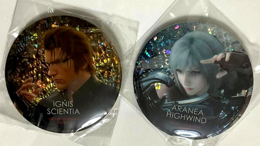Final Fantasy XV Hologram Can Badge Button x2 Ignis Scientia Aranea Highwind