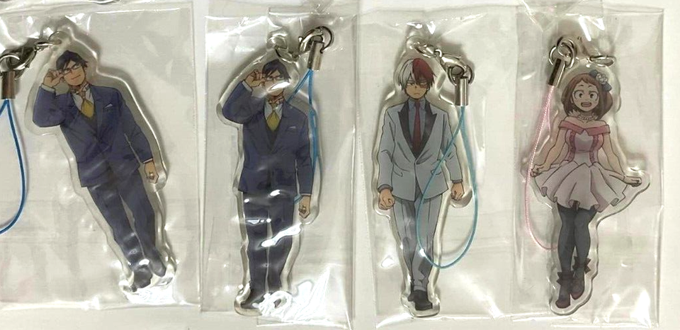 My Hero Academia Acrylic Strap x7 All Might Todoroki Iida Endeavor Uraraka