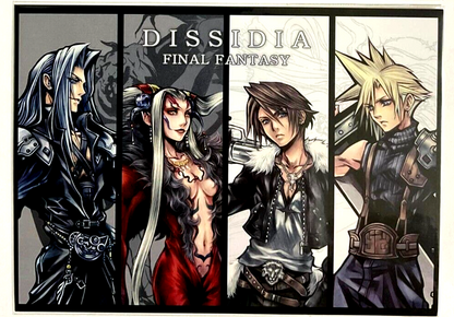 Final Fantasy DISSIDIA Postcard Tidus Cloud Squall Sephiroth Final Fantasy DISSIDIA Postcard Tidus Cloud Squall Sephiroth