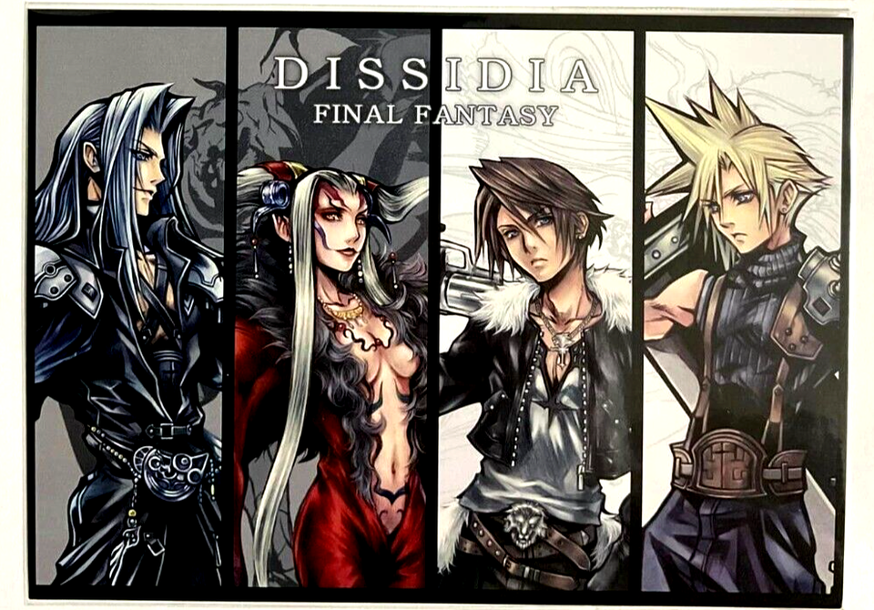 Final Fantasy DISSIDIA Postcard Tidus Cloud Squall Sephiroth Zidane