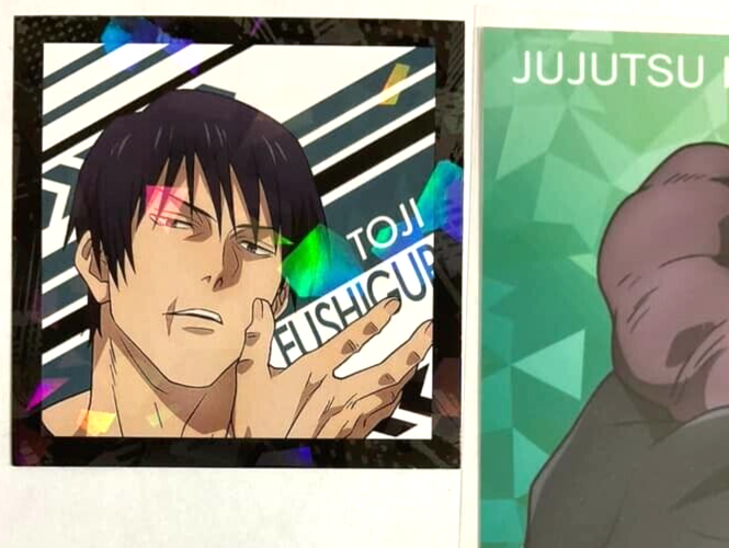 Jujutsu Kaisen Kaigyoku Card Sticker x2 Toji Fushiguro