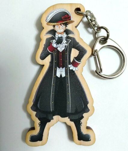 One Piece Wood Keychain Strap Charm Monkey D Luffy Tokyo Tower