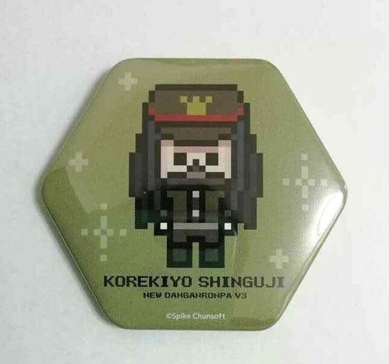 Danganronpa V3 Hexagon Can Badge Button Korekiyo Shinguji