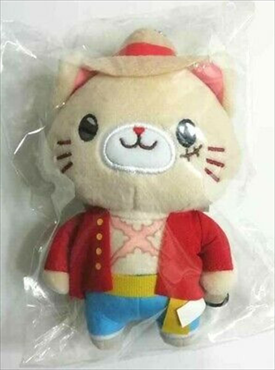 One Piece Plush Doll Mascot Soft Toy Cat Monkey D Luffy