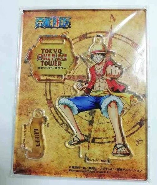 One Piece Acrylic Stand Monkey D Luffy Tokyo Tower Limited Gold ver