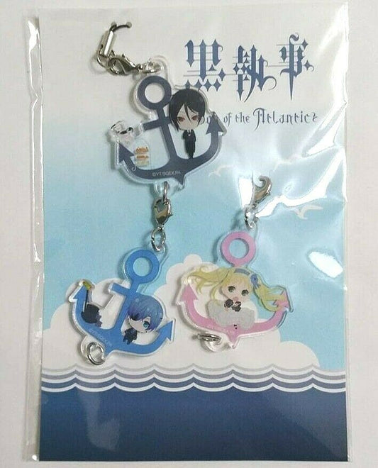 Black Butler Atlantic Acrylic Keychain Ciel Sebastian Elizabeth