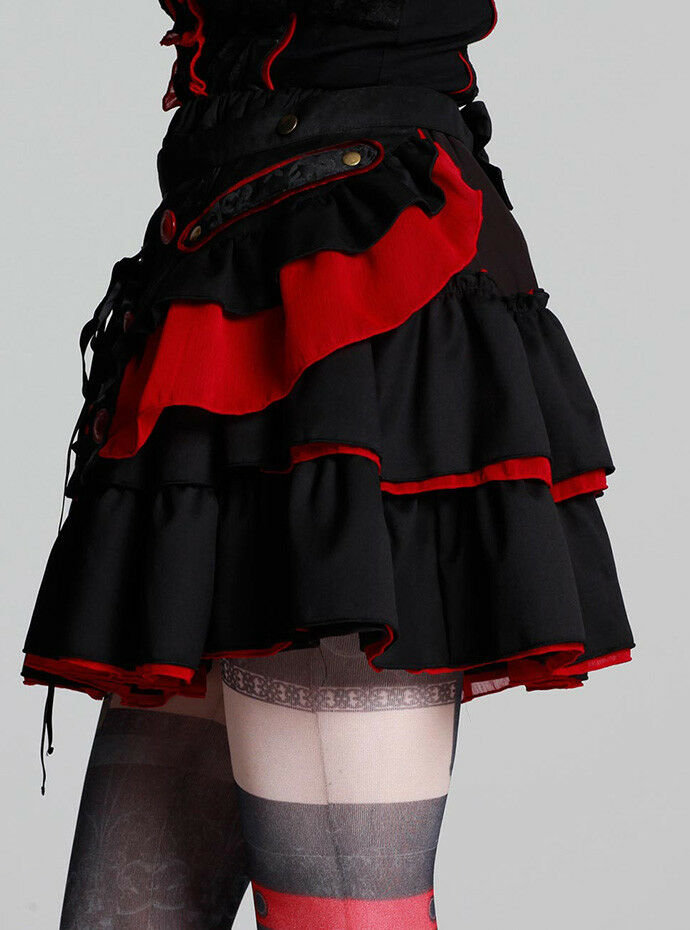 D.gray-man h.NAOTO Lenalee Lee Gothic Skirt Rubber Free Size Cosplay ###