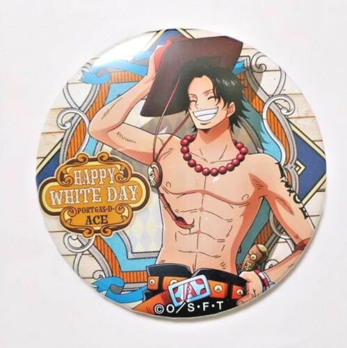 One Piece Yakara White Day Can Badge Button Portgas D Ace