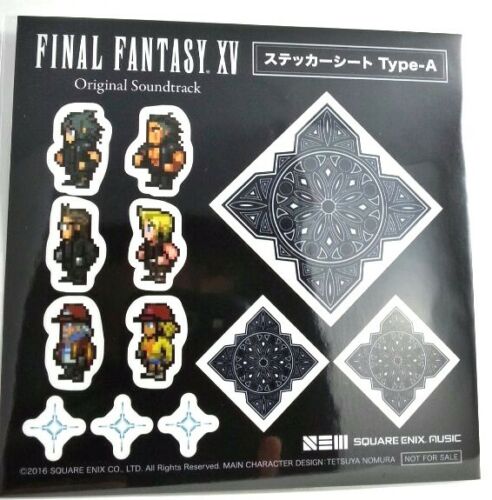 Final Fantasy XV Sticker Noctis Prompto Gladiolus Ignis Square Enix Cafe