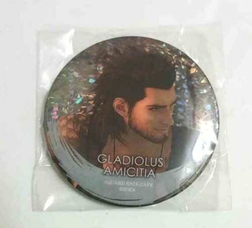 Final Fantasy XV Hologram Can Badge Button Gladiolus Amicitia Square Enix Cafe