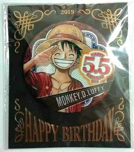 One Piece Bday Can Badge Button Monkey D Luffy