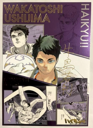 Haikyuu EX Hot Stamping Illustration Paper Card Wakatoshi Ushijima