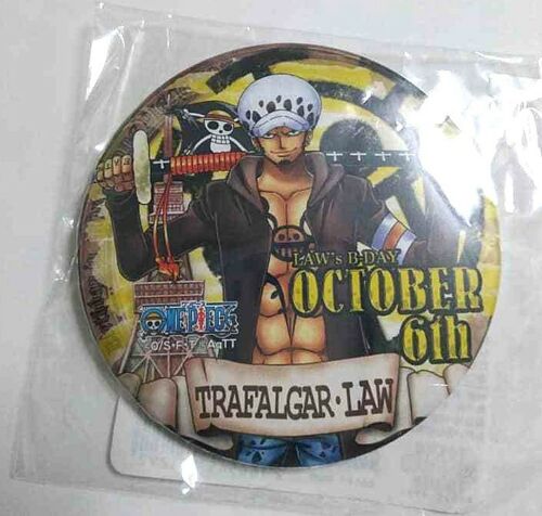 One Piece Bday Can Badge Button Trafalgar Law Yakara Mugiwara