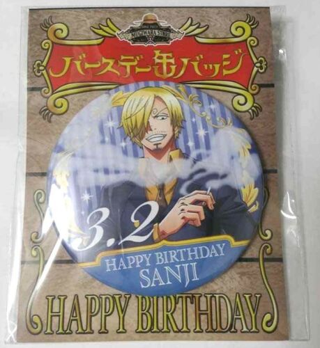 One Piece Bday Can Badge Button Vinsmoke Sanji Mugiwara