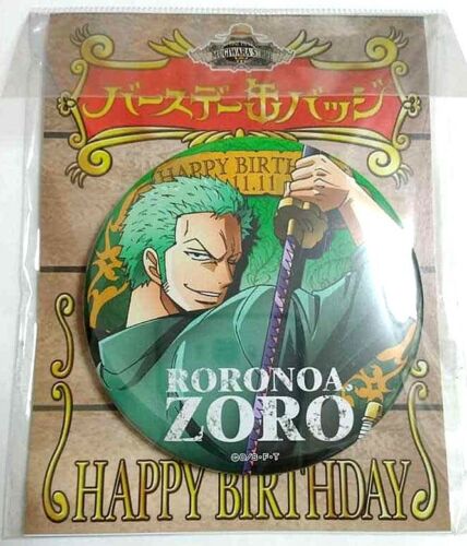 One Piece Bday Can Badge Button Roronoa Zoro Mugiwara