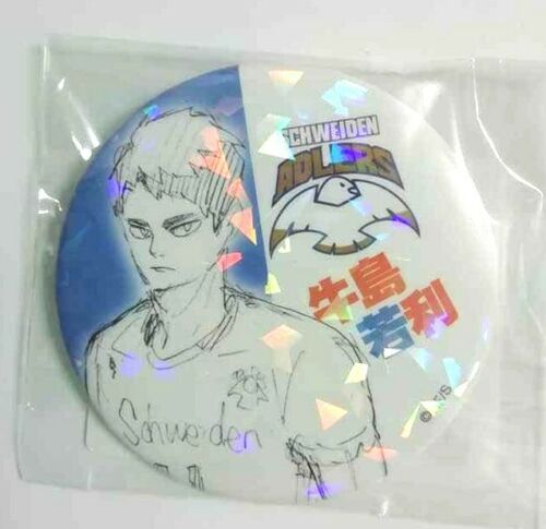 Haikyuu V HEROES All Star Hologram Can Badge Button Wakatoshi Ushijima