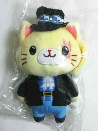 One Piece Cat Plush Doll Mascot with Eye Mask Sabo