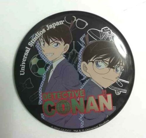 Detective Conan Can Badge Button Shinichi Kudo Edogawa USJ