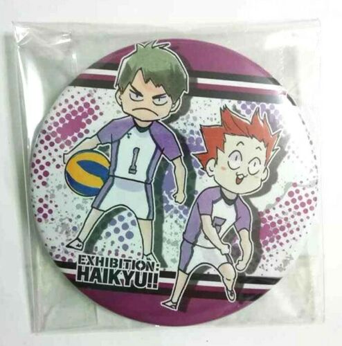 Haikyuu SD Can Badge Button Wakatoshi Ushijima Satori Tendo