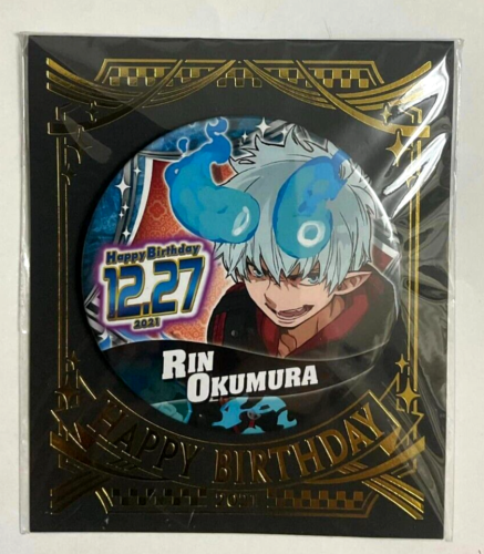 Blue Exorcist Bday Can Badge Button 12.27 Rin Okumura