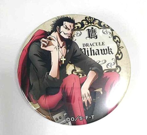 One Piece Yakara MUSIC Can Badge Button Dracule Mihawk