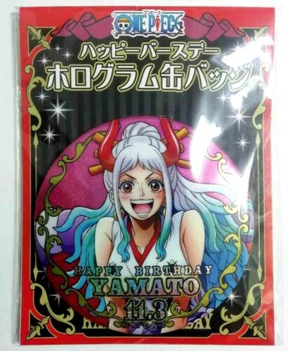 One Piece Bday Hologram Can Badge Button Yamato