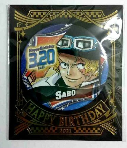 One Piece Bday Can Badge Button Sabo