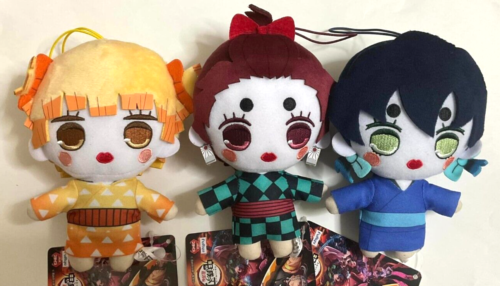Kimetsu no Yaiba Demon Slayer Yukaku Plush Doll Mascot Tanjiro Inosuke Zenitsu
