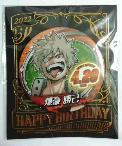 My Hero Academia Bday Can Badge Button Katsuki Bakugo