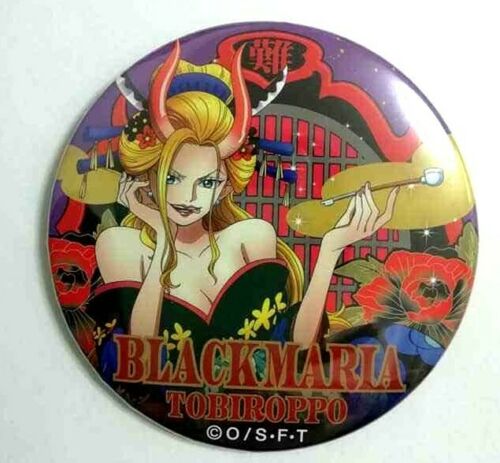 One Piece Yakara Wano Kuni 2 Can Badge Button Black Maria