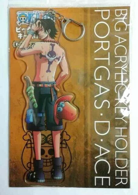 One Piece Big Acrylic Keychain Strap Portgas D Ace