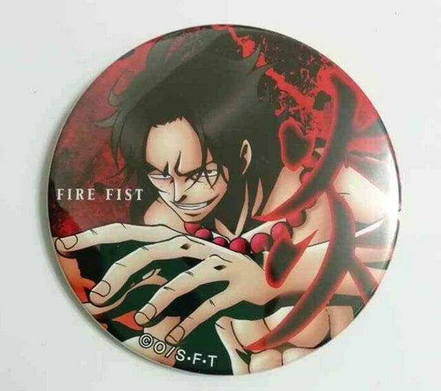 One Piece Yakara RED Can Badge Button Portgas D Ace