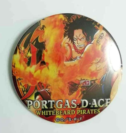 One Piece Yakara POWER Can Badge Button Portgas D Ace